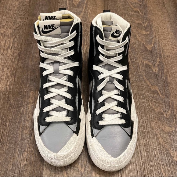 Nike Blazer Mid x sacai Black Grey White - Picture 8 of 8